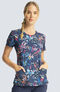 Clearance Women's Flutter Floral Print Scrub Top, , large