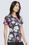 Clearance Women's Painted Petals Print Scrub Top, , large