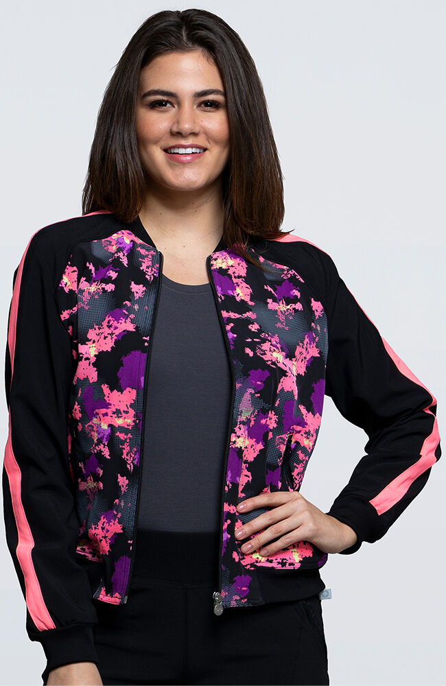 Womens print sales scrub jackets