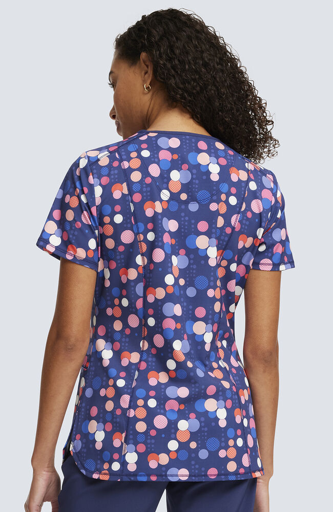 Clearance Infinity Legacy Women s Sporty Spots Print Scrub Top