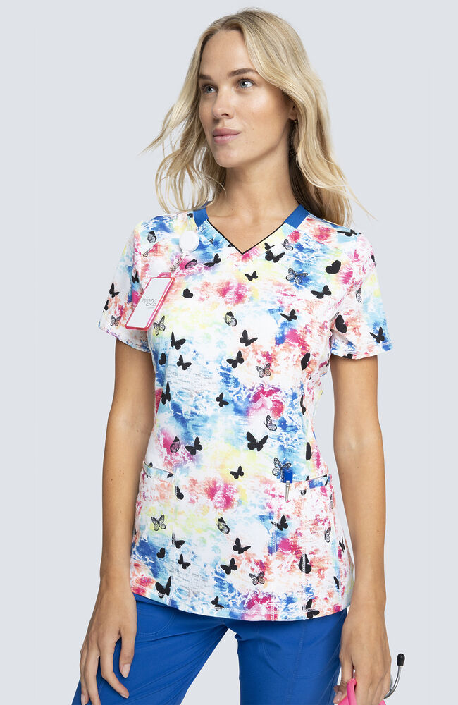 Cherokee infinity cheap print scrub tops