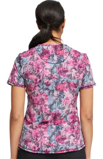 Clearance Infinity by Cherokee Women's Hiss Or Miss Print Scrub Top