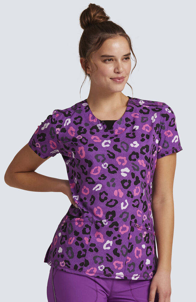 Leopard print scrubs cheap