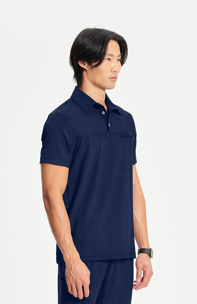 Men's Zip Pocket Polo Scrub Shirt | Infinity Scrubs Men's Zip Pocket Polo Scrub Shirt | Infinity Scrubs