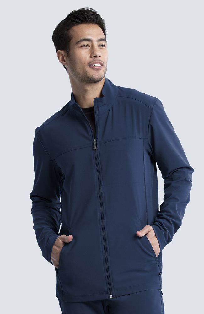 Clearance Infinity Men's Zip Front Solid Scrub Jacket