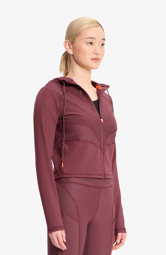 トップス MEDI TAPE EMBROIDERY MESH JACKET Women's Mesh Zip Front Cropped Scrub Jacket | Infinity Scrubs