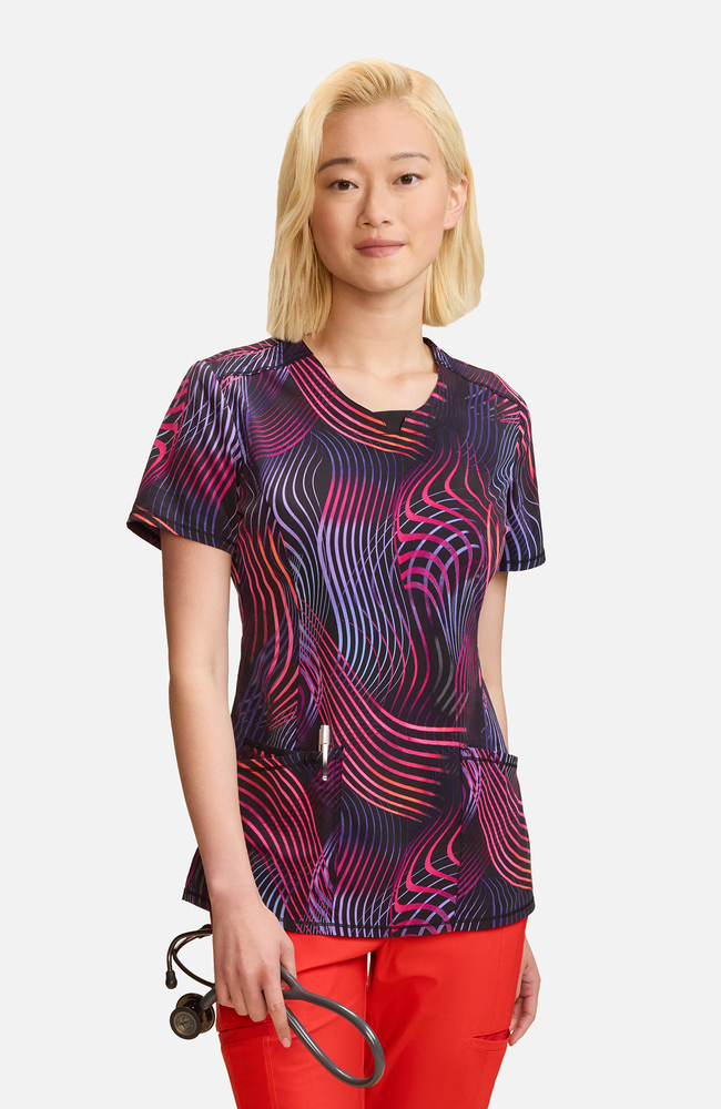tシャツ SWAN Print Skin Top レディース Kwoki Women's Short Sleeved Floral Leopard Print V Neck